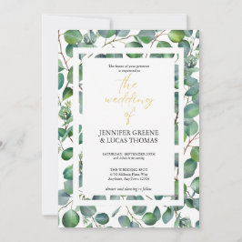 Invitación Elegante Eucalyptus Greenery Wedting