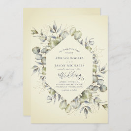 Invitación Elegante Eucalyptus Greenery Wedting