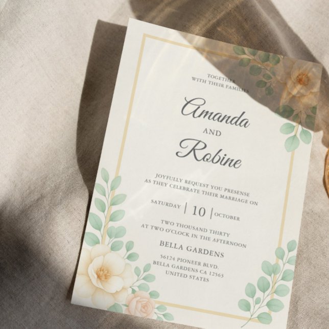 Invitación Elegante Eucalyptus Greenery Wedting (Subido por el creador)
