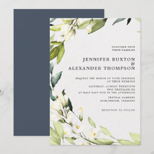 Invitación Elegante Eucalyptus Greenery Wreath Boda