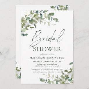 Invitación Elegante Eucalyptus Ivy Bridal Shower