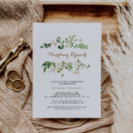 Invitación Elegante Eucalyptus Leaf Greenery Boda Brunch