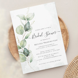 Invitación Elegante Eucalyptus Minimalista ducha de novias