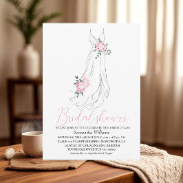 Invitación Elegante Eucalyptus Peonies Floral Bridal Shower