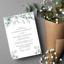 Elegante Eucalyptus Watercolor Boda