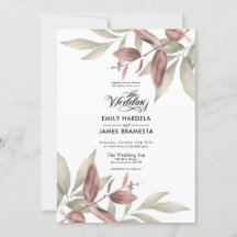 Elegante Eucalyptus Watercolor Boda Presupuestario