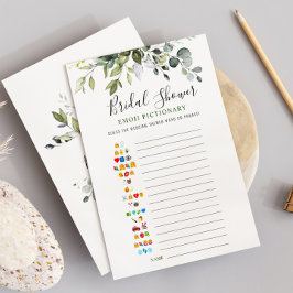 Invitación Elegante Eucalyptus Watercolor Bridal Shower Game