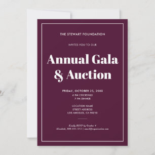 Invitación Elegante Evento Corporativo Empresarial Burgundy M