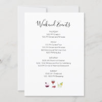 Elegante evento de fin de semana Itinerario