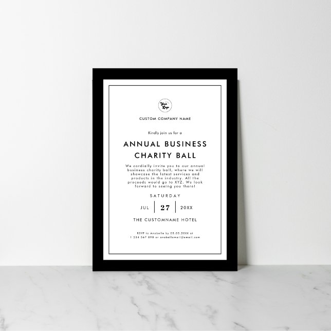 Invitación Elegante evento de negocios con logotipos de Perso (Subido por el creador)