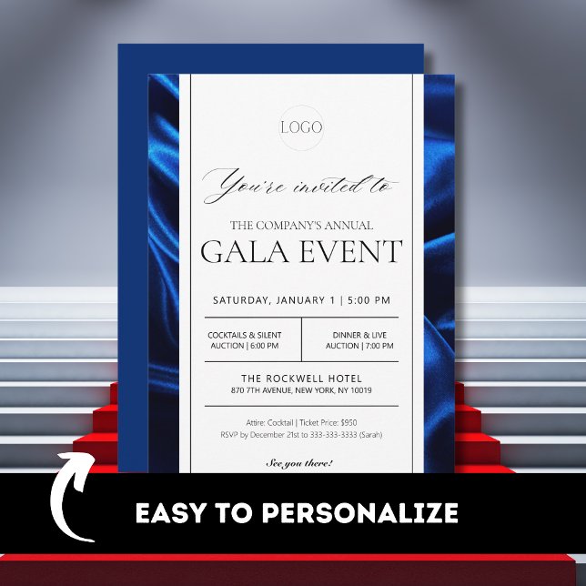 Invitación Elegante evento de recaudación de fondos de la Gal (Subido por el creador)