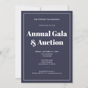 Invitación Elegante evento empresarial Minimalista azul