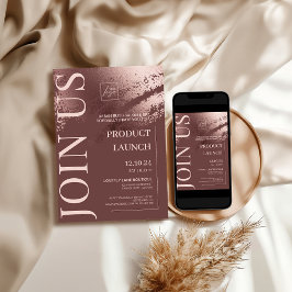 Invitación Elegante evento especial de negocios de bronce inv