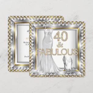 Invitación Elegante Fabuloso Vestido De 40 Deco Talla Alta