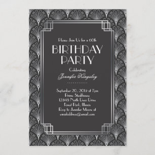 Invitación Elegante fanático de la Plata Fiesta de Cumpleaños