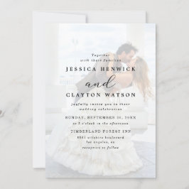 Invitación Elegante Faux Vellum Efecto Sobreposición Boda de