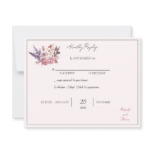 "Elegante Felicidad Floral RSVP - Robert & Olivia