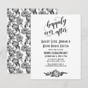 Invitación Elegante, feliz por siempre después del evento Bod