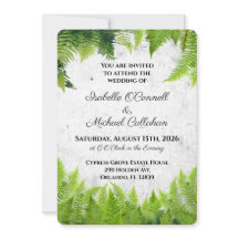 Elegante Fern Natural Romantic Leaves Boda