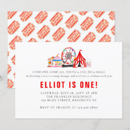 Invitación Elegante Festival de Circo de Carnaval Fiesta Cump