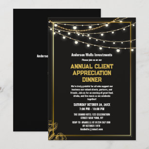 Invitación Elegante fiesta anual de agradecimiento a clientes