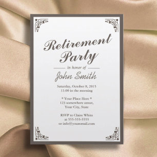 Invitación Elegante Fiesta Art Deco de Jubilación Fronteriza