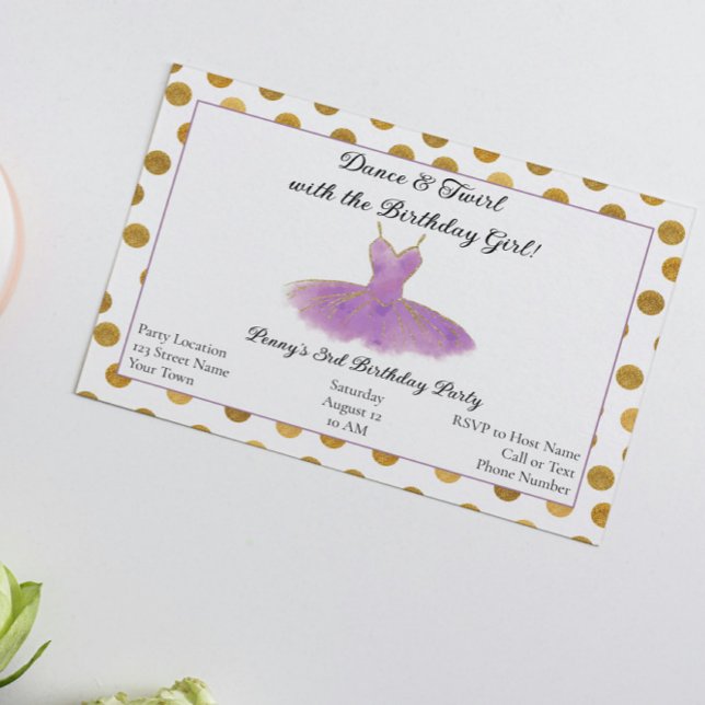 Invitación Elegante fiesta Ballerina (Subido por el creador)