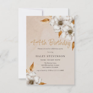 Invitación Elegante fiesta bohemio chic floral de cumpleaños
