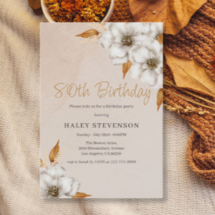 Invitación Elegante fiesta bohemio chic floral de cumpleaños 