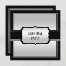 Elegante Fiesta conmemorativo de hombre plateado y