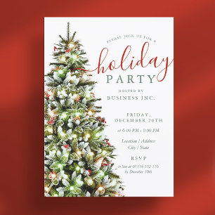 Invitación Elegante fiesta corporativa de feriados navideños