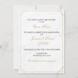 Invitación Elegante fiesta corporativa de negocios de oro bla