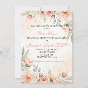 Invitación Elegante fiesta corporativa de negocios floral de