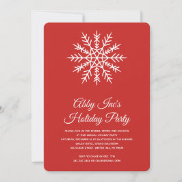 Invitación Elegante fiesta corporativa de vacaciones rojas co
