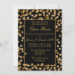 Invitación Elegante Fiesta corporativo de oro negro