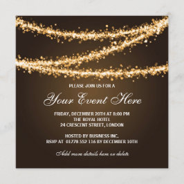 Invitación Elegante Fiesta corporativo Tinta Gold