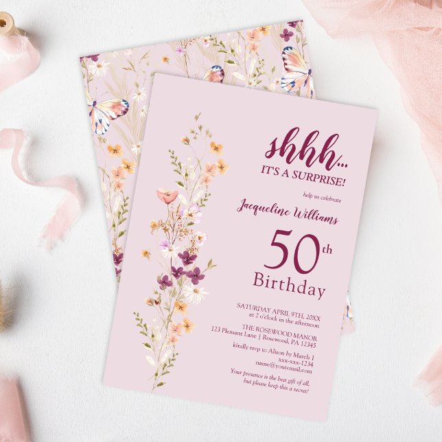 Invitación Elegante fiesta de 50 años de sorpresa (Subido por el creador)