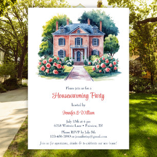Invitación Elegante Fiesta de acuarela rústica