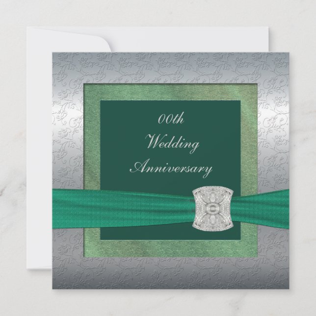 Invitación Elegante fiesta de aniversario de boda (Anverso)