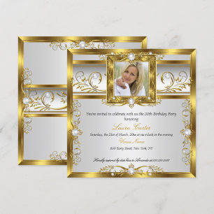 Invitación Elegante Fiesta de Aniversario de la Perla Blanca