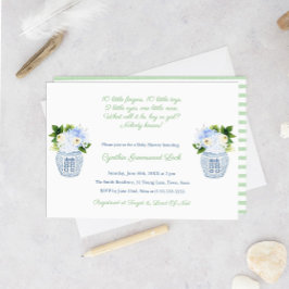 Invitación Elegante Fiesta de Baby Shower de poema desconocid