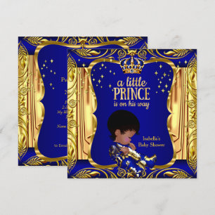 Invitación Elegante Fiesta de Baby Shower del Príncipe Azul O