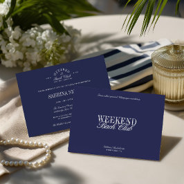 Invitación Elegante fiesta de Bachelorette Blue Country Club