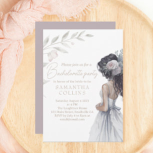 Invitación Elegante fiesta de Bachelorette con color de agua 