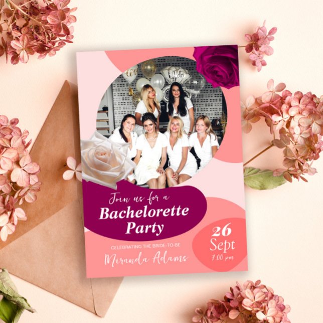 Invitación Elegante Fiesta de Bachelorette Fuzz (Subido por el creador)