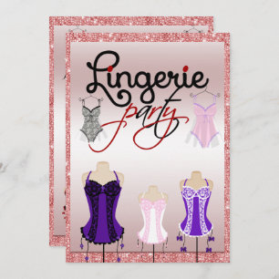 Invitación Elegante Fiesta de Bachelorette Lingerie