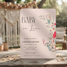 Elegante Fiesta de Bebé Boho Flores Silvestres