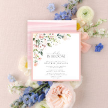 Elegante Fiesta de Bebé de Niña con Guión Floral e