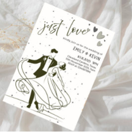 Invitación Elegante fiesta de bodas de "amor justo"