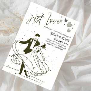 Invitación Elegante fiesta de bodas de "amor justo"